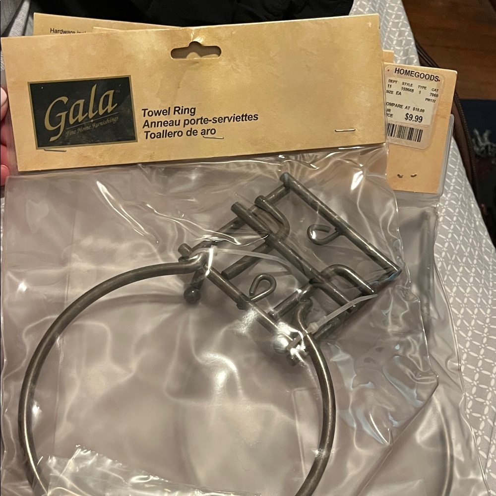 Set of 3 brand new Gala Towel Ring in Brushed Nickel
